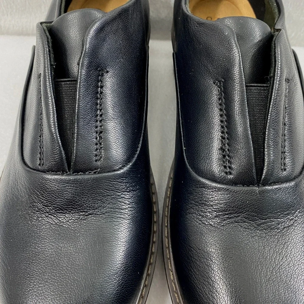 Clarks Airabell Sky Black Leather Slip On Shoes Womens Size 10 Comfort‎ Work